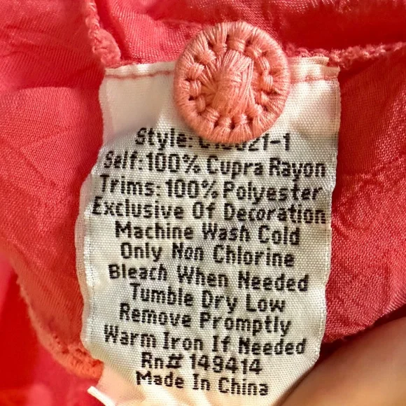 Johnny Was Womens Pink Floral Oversized Embroidered Long Sleeve Top Size Small - Picture 7 of 8